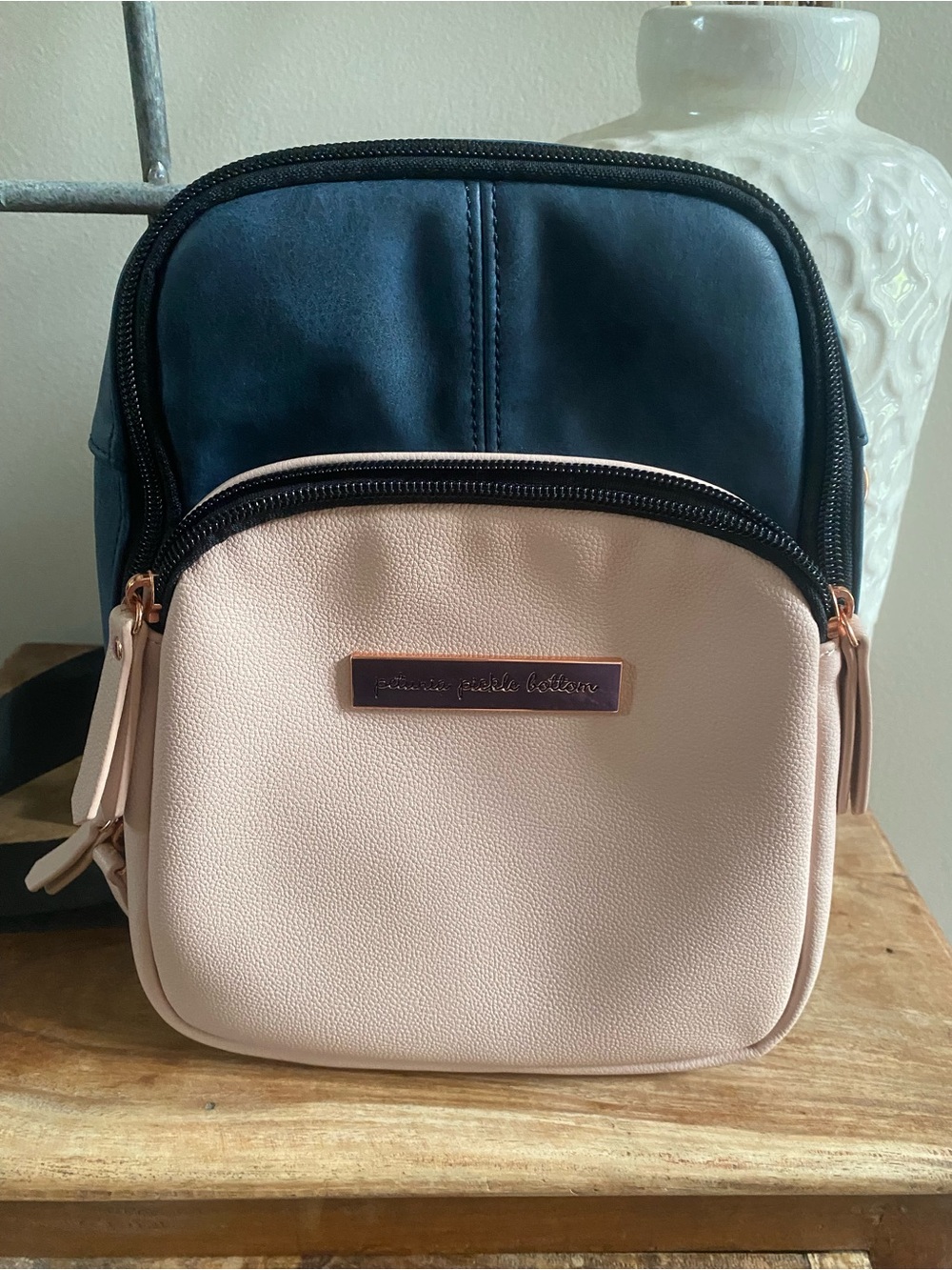 Petunia Pickle Bottom Two-Tone Blue and Blush Mini Backpack